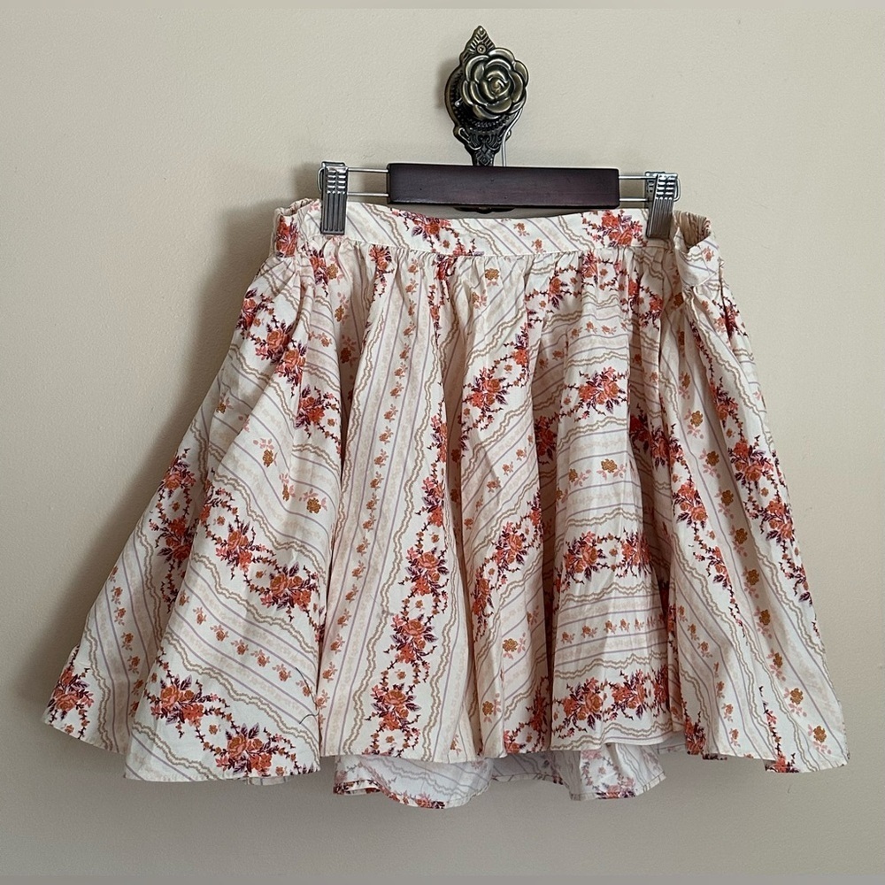 NWT FREE PEOPLE Printed Gaia Skirt Large - Picture 7 of 11